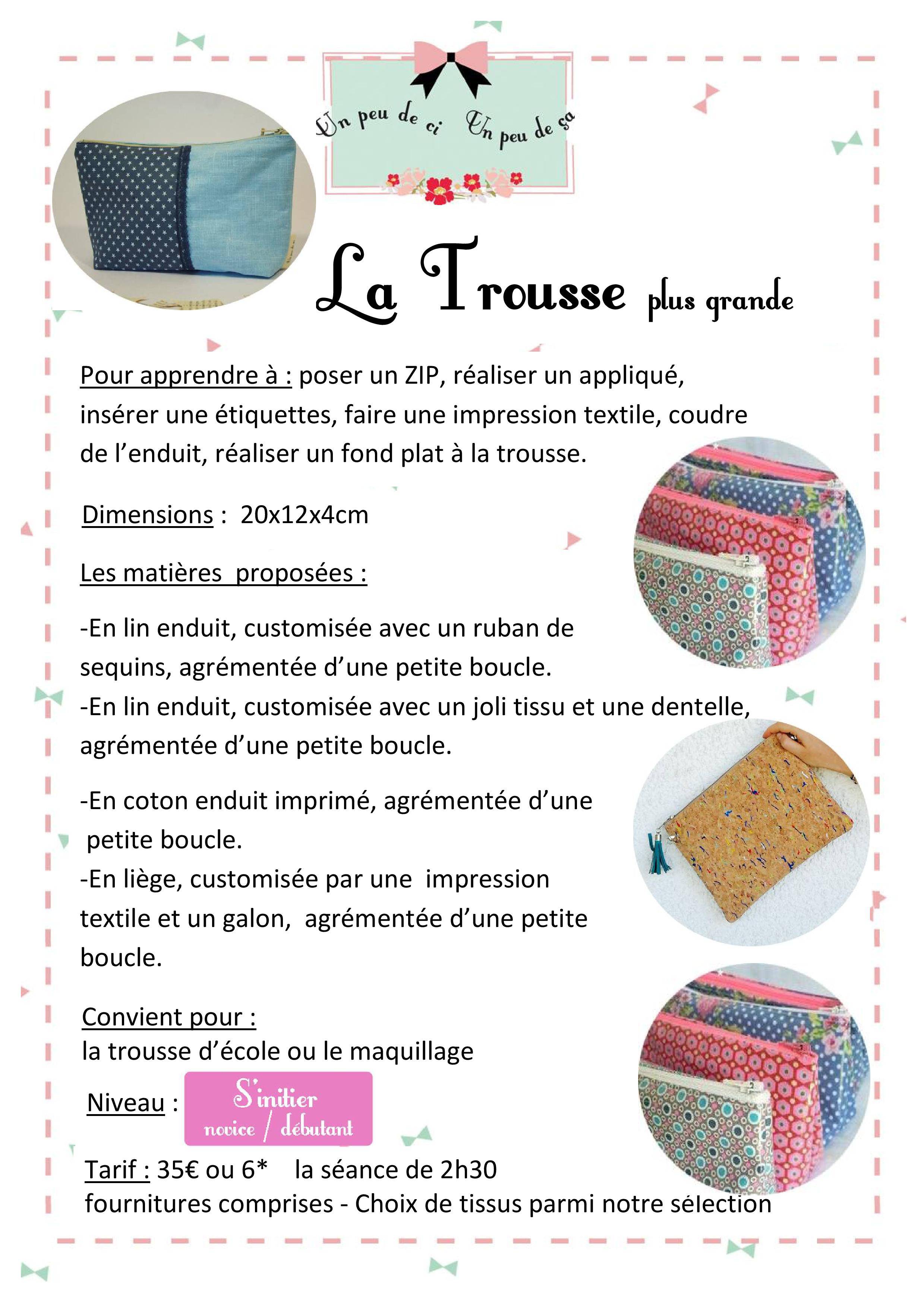 atelier couture trousse zippée